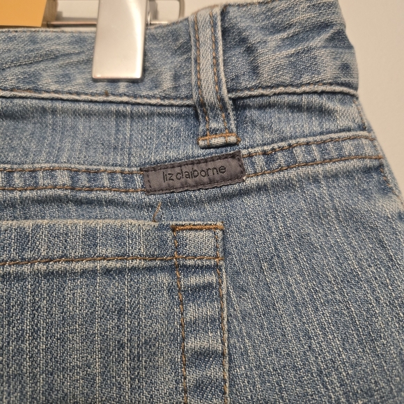 Liz Claiborne Blue Bootcut Jeans With Embroidery. Y2K Vintage Vibe. 14P - Picture 8 of 9